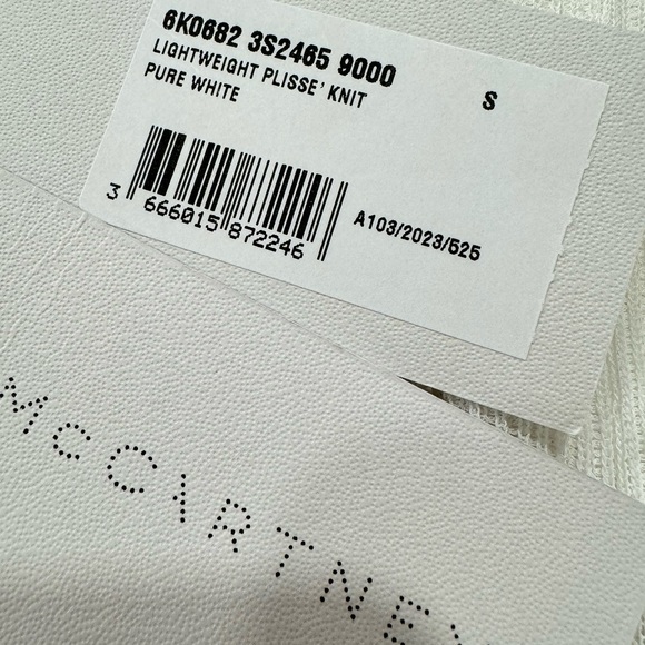 Stella McCartney Lightweight Plisse Knit Maxi White Dress - Picture 14 of 16